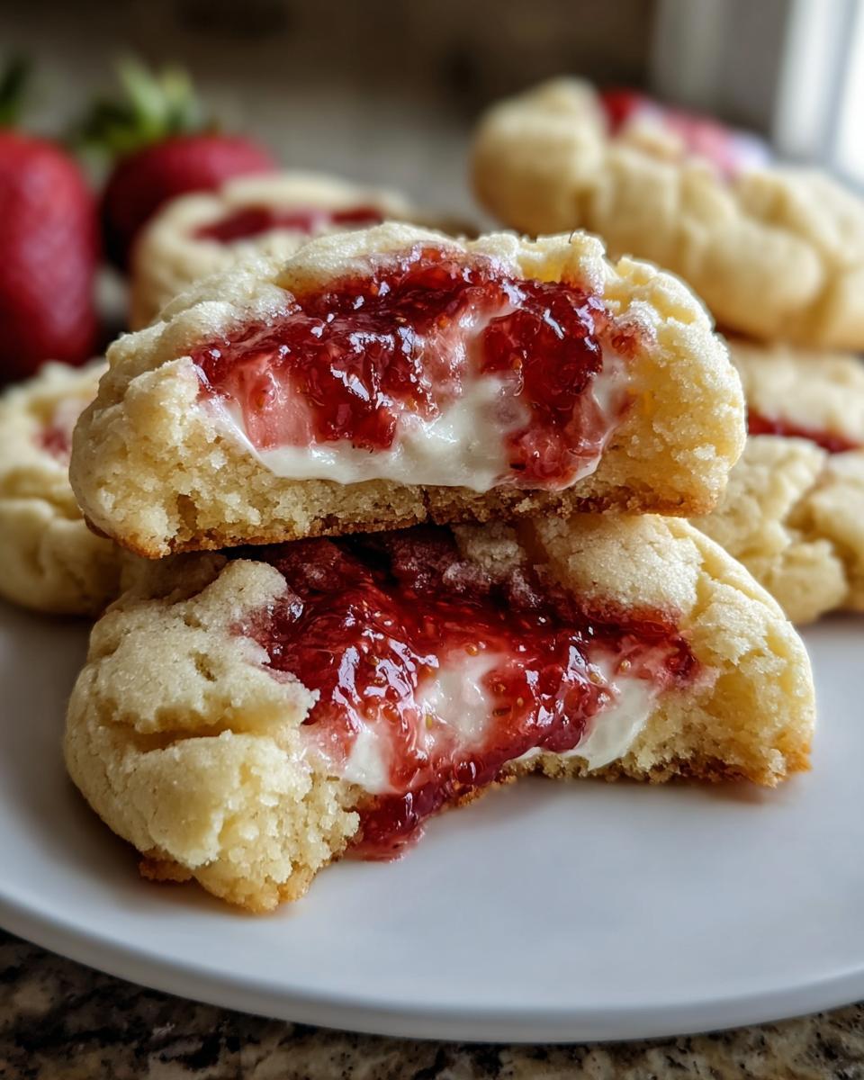 Soft Strawberry Cheesecake Cookies - detail 1