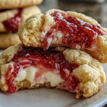 Soft Strawberry Cheesecake Cookies