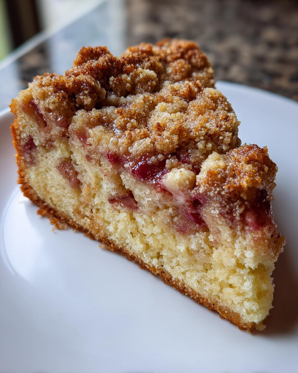 Sour Cream Rhubarb Coffee Cake - detail 2