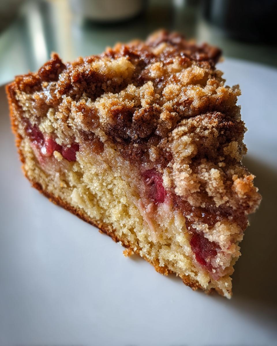 Sour Cream Rhubarb Coffee Cake - detail 3