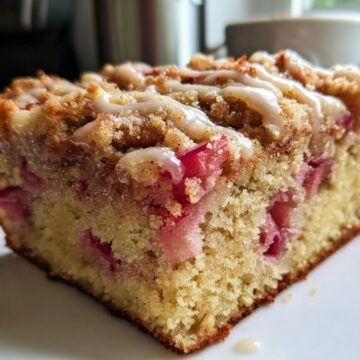 Sour Cream Rhubarb Coffee Cake