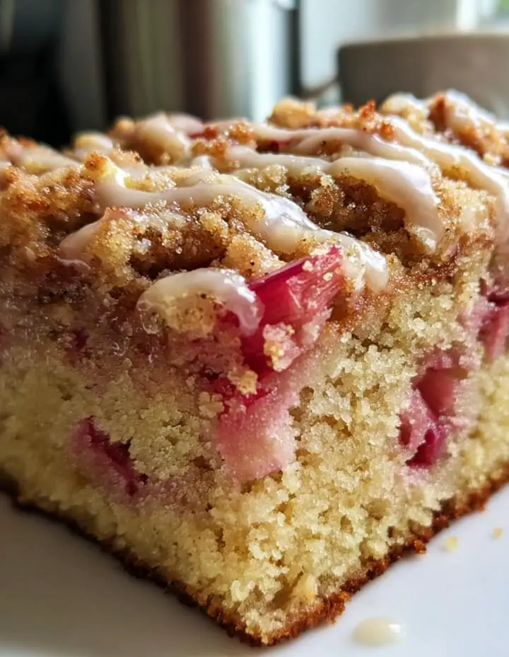 Sour Cream Rhubarb Coffee Cake