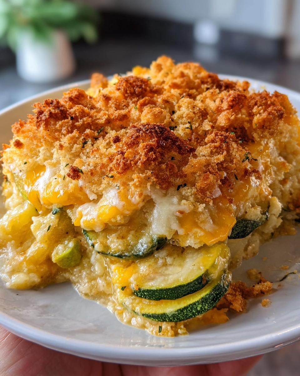 Southern Zucchini and Squash Casserole - detail 1