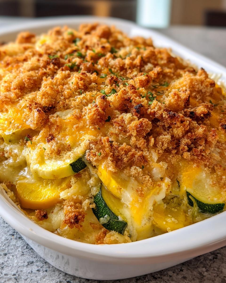 Southern Zucchini and Squash Casserole - detail 2