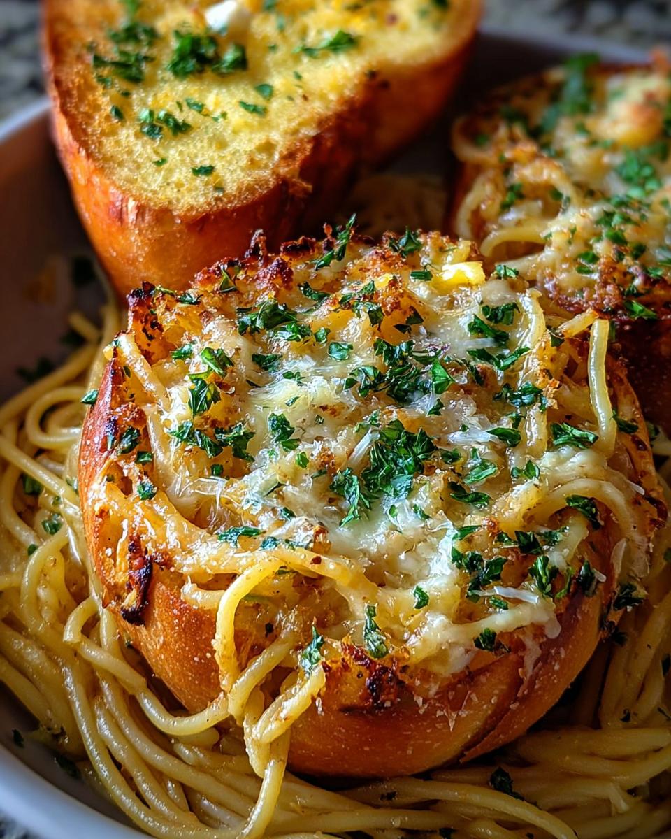 Spaghetti Garlic Bread - detail 1