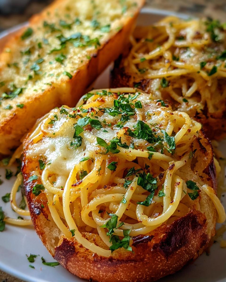 Spaghetti Garlic Bread - detail 2