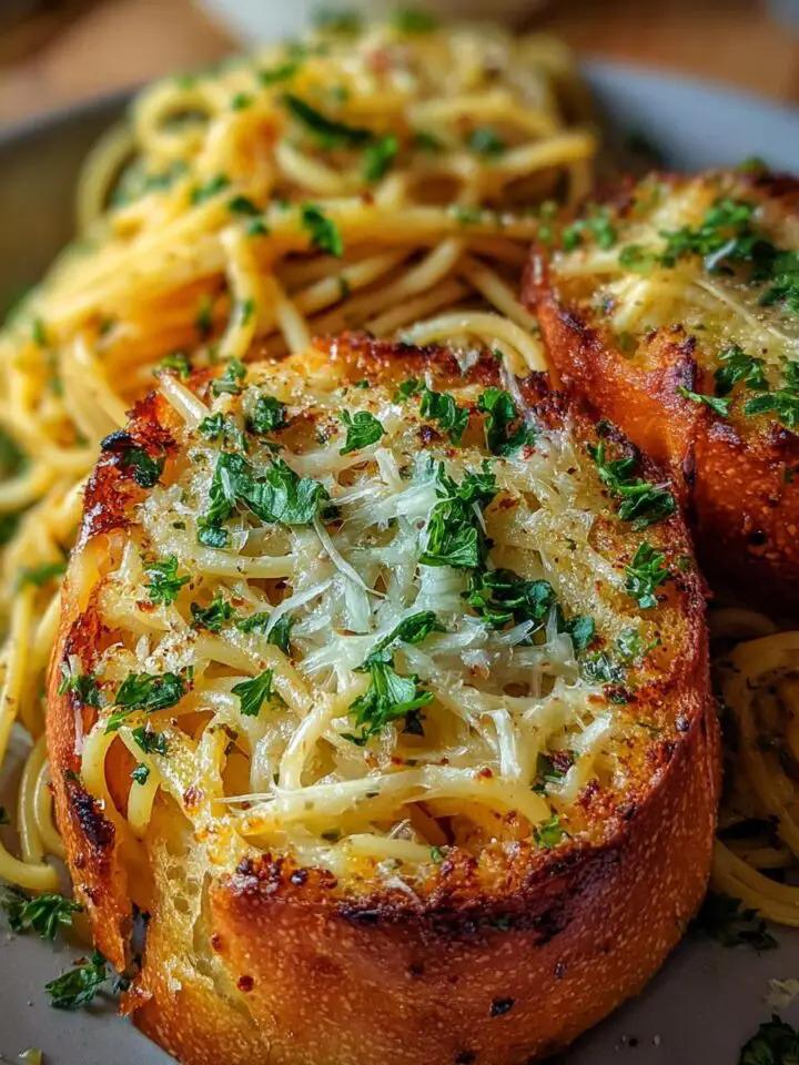 Spaghetti Garlic Bread