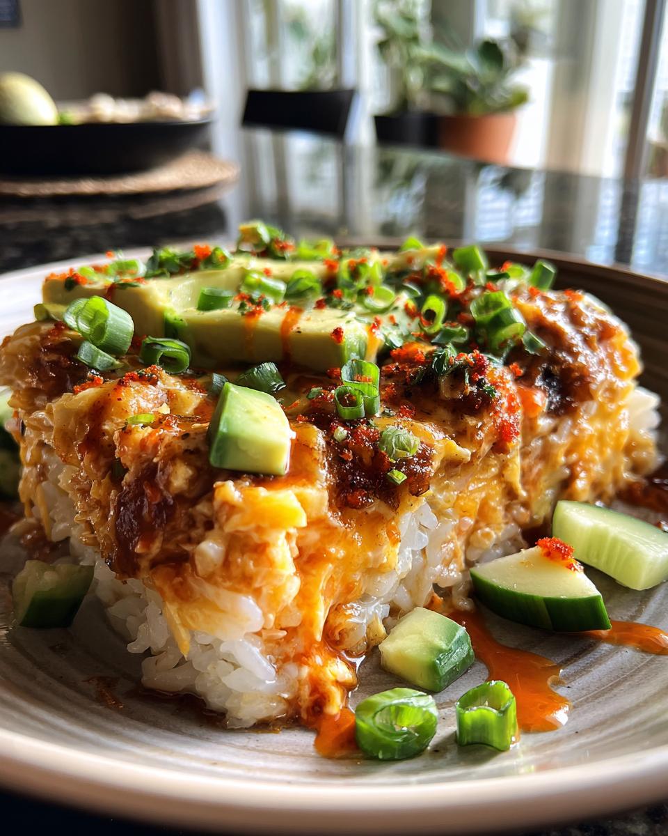 Spicy Salmon Sushi Bake - detail 1