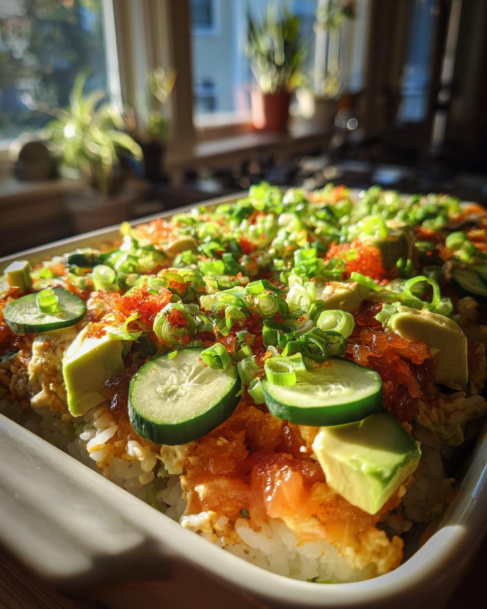 Spicy Salmon Sushi Bake - detail 2