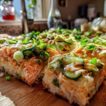 Spicy Salmon Sushi Bake