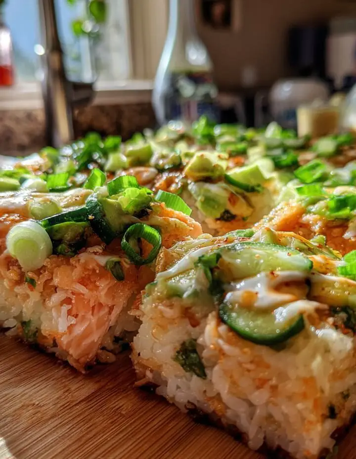 Spicy Salmon Sushi Bake