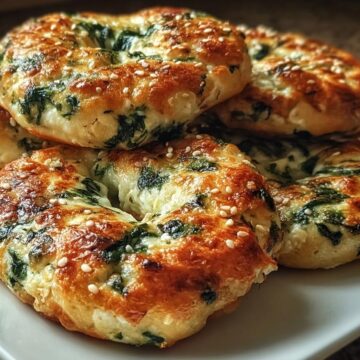 Spinach Cottage Cheese Flat Bagels