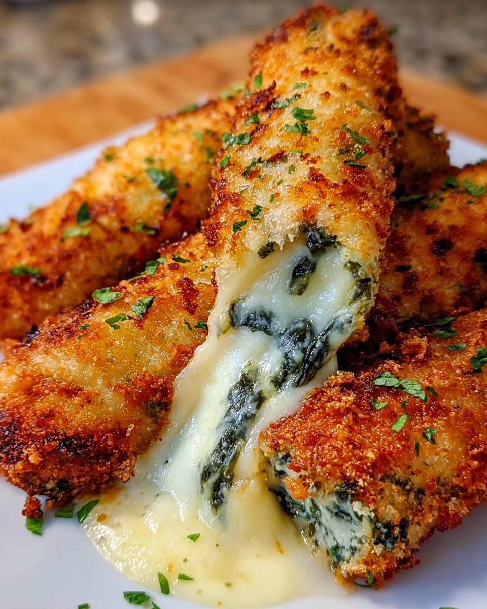 Spinach Dip Mozzarella Sticks - detail 1