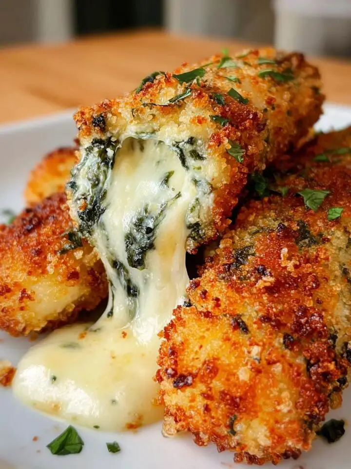 Spinach Dip Mozzarella Sticks