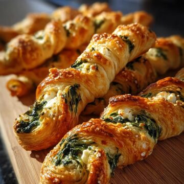 Spinach and Feta Puff Pastry Twists