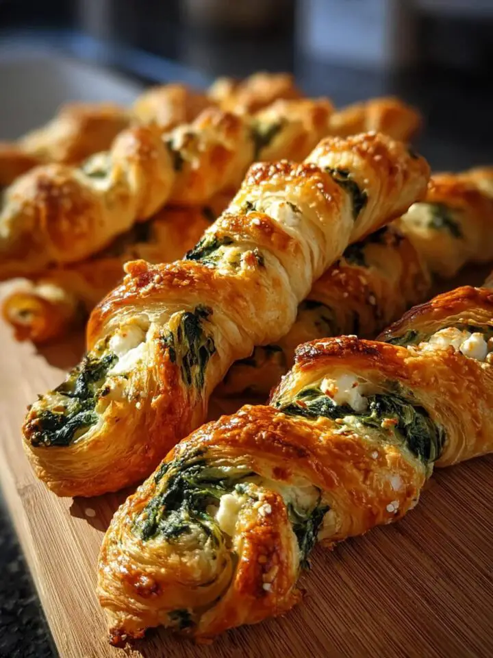 Spinach and Feta Puff Pastry Twists