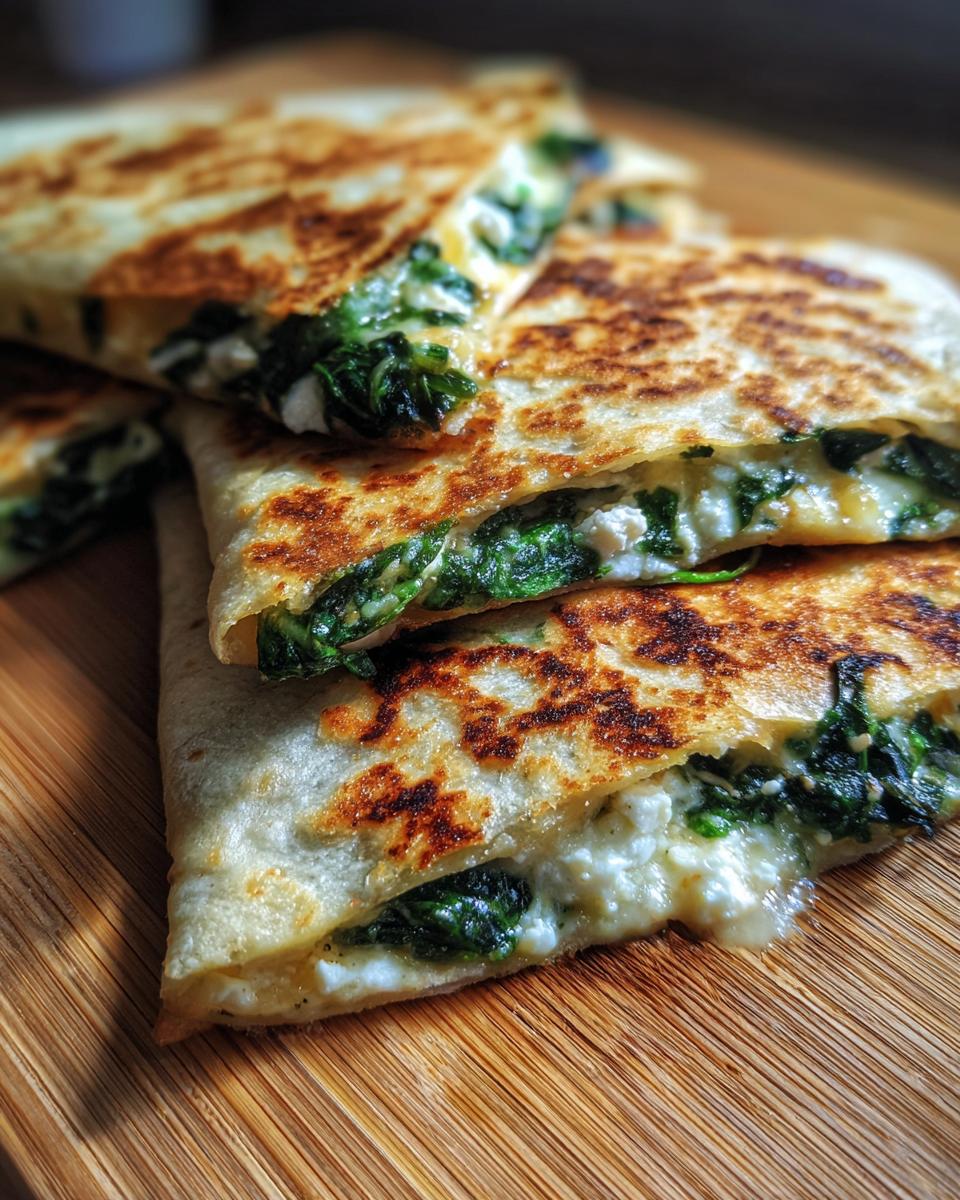 Spinach and Feta Quesadillas - detail 1