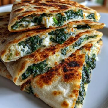 Spinach and Feta Quesadillas