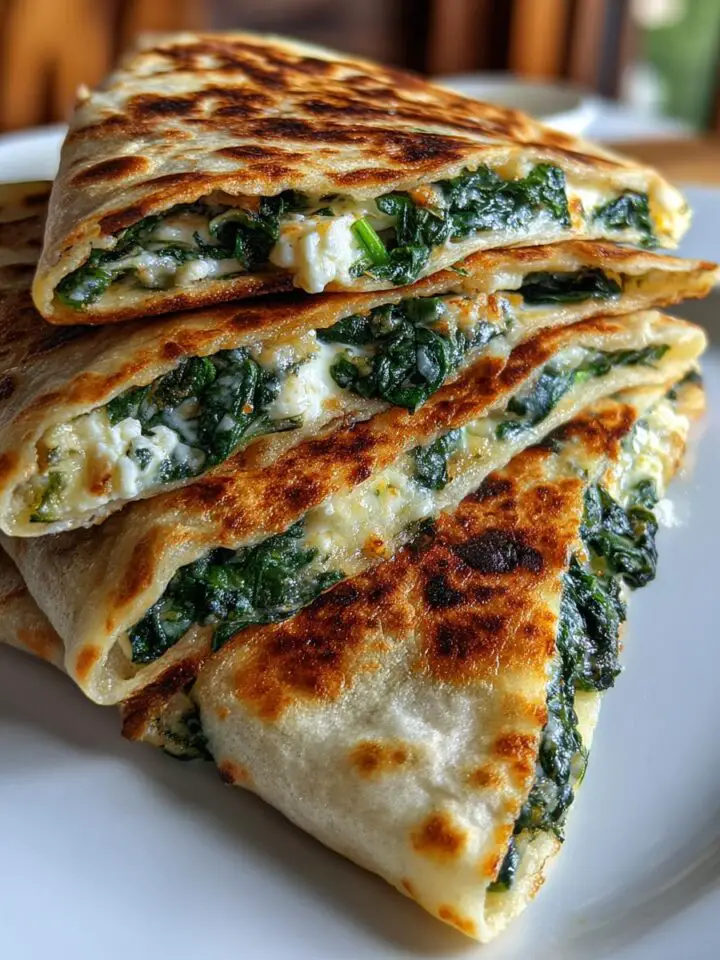 Spinach and Feta Quesadillas