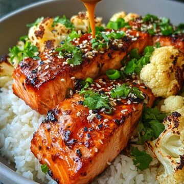 Sriracha Honey Salmon Bowls