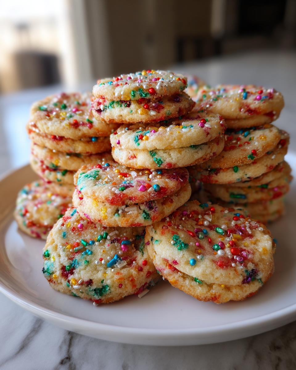 Stacked Christmas Sprinkle Cookies - detail 2