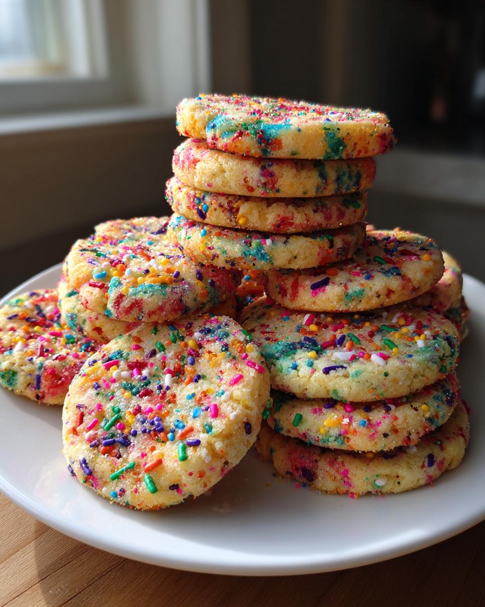 Stacked Christmas Sprinkle Cookies - detail 3