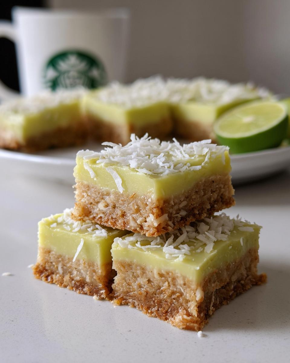 Starbucks lime frosted coconut bars - detail 1