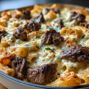 Steak & Blue Cheese Rigatoni Bake
