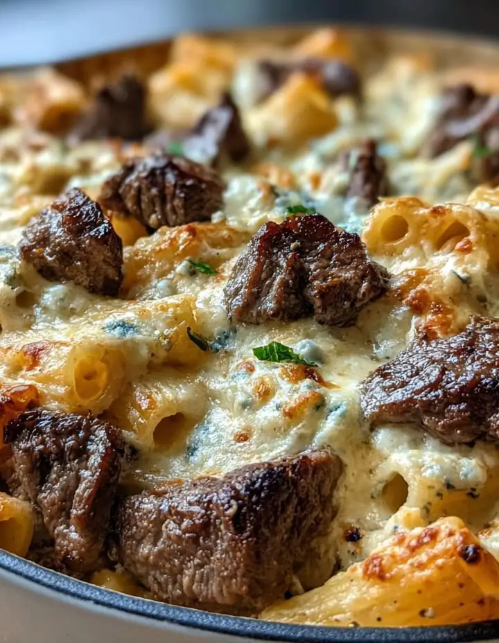 Steak & Blue Cheese Rigatoni Bake