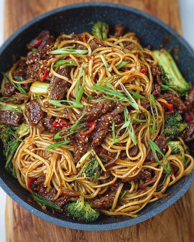 Sticky Beef Noodles