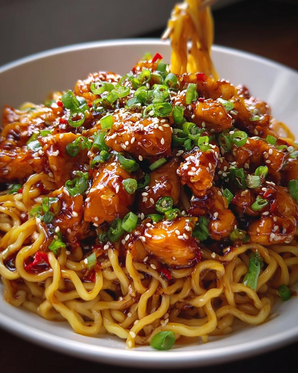 Sticky Garlic Chicken Noodles - detail 1