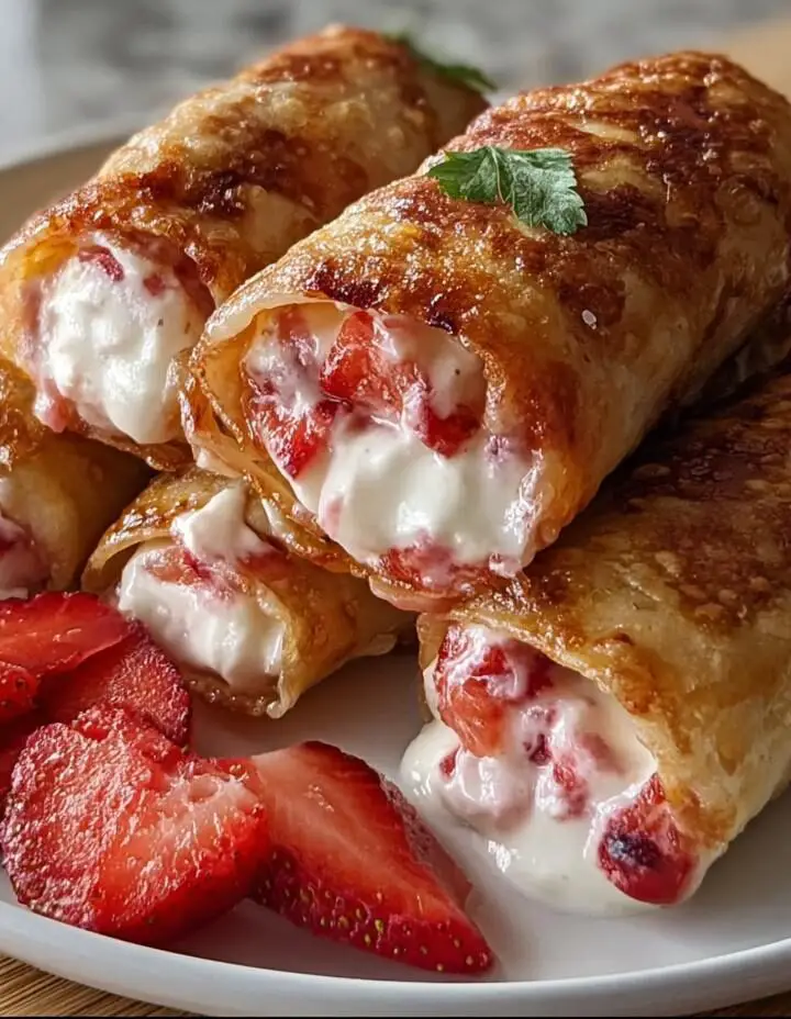 Strawberry Cheesecake Chimichangas