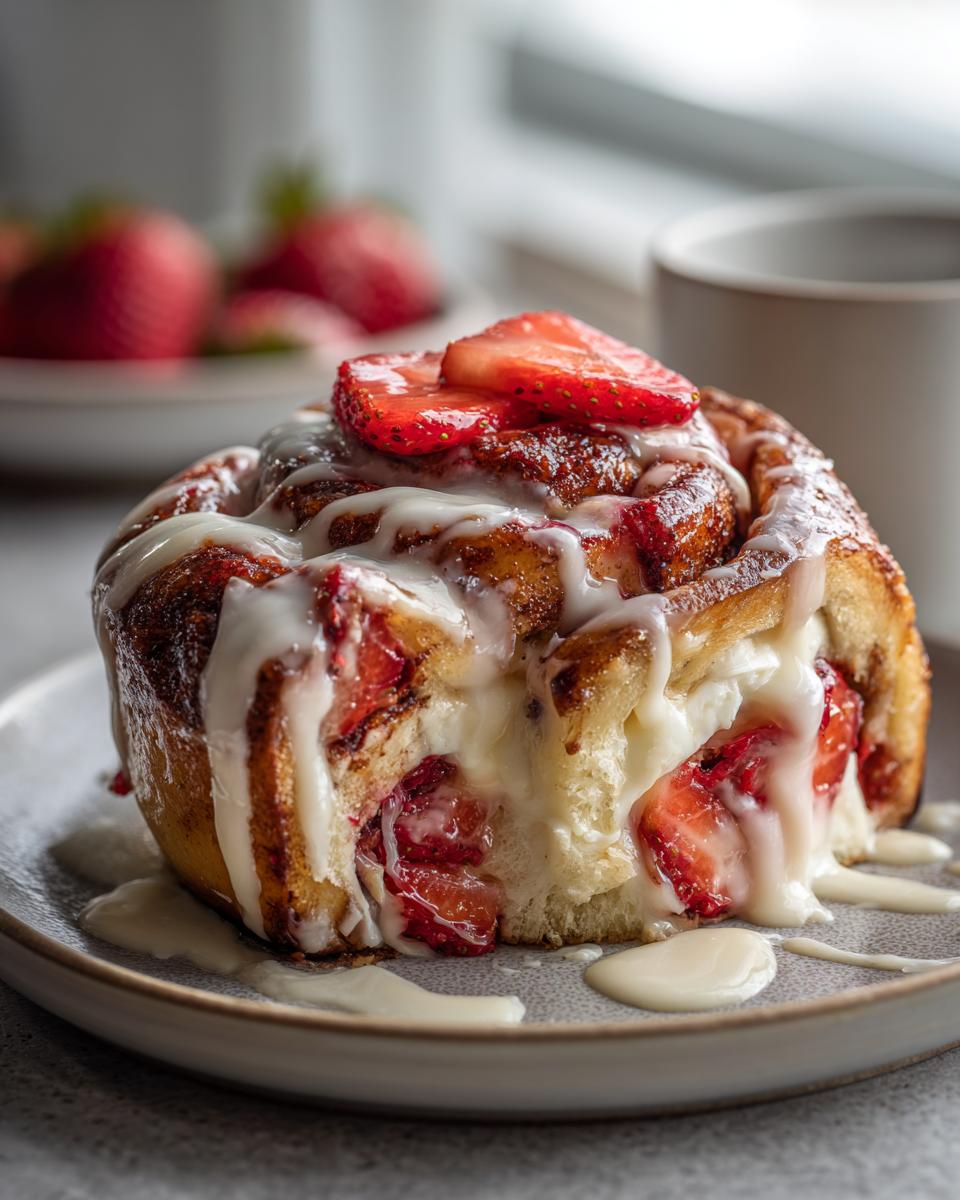 Strawberry Cheesecake Cinnabon Rolls - detail 1