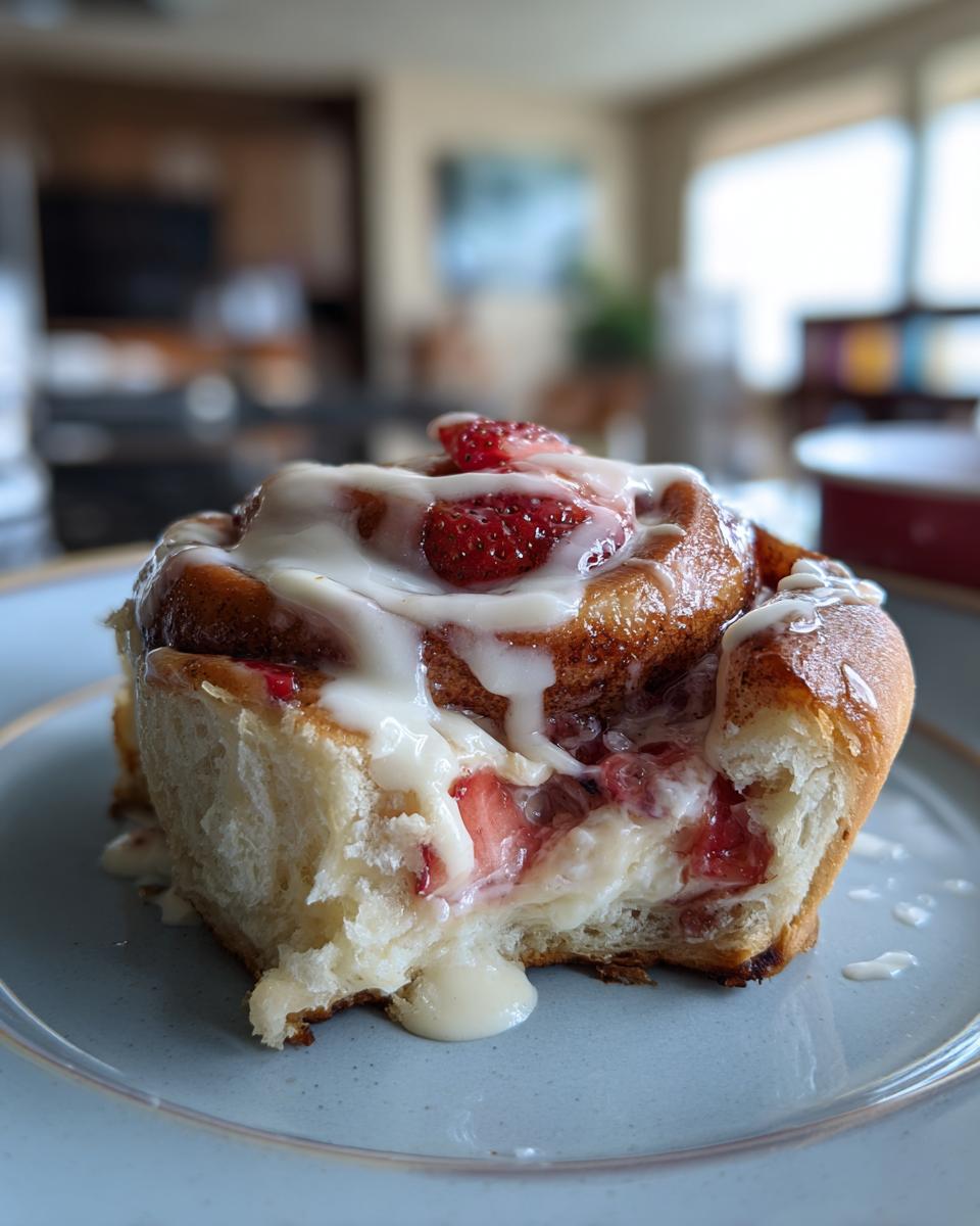 Strawberry Cheesecake Cinnabon Rolls - detail 2