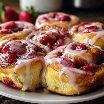 Strawberry Cheesecake Cinnamon Rolls