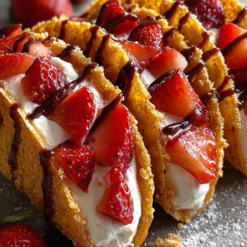 Strawberry Cheesecake Dessert Tacos