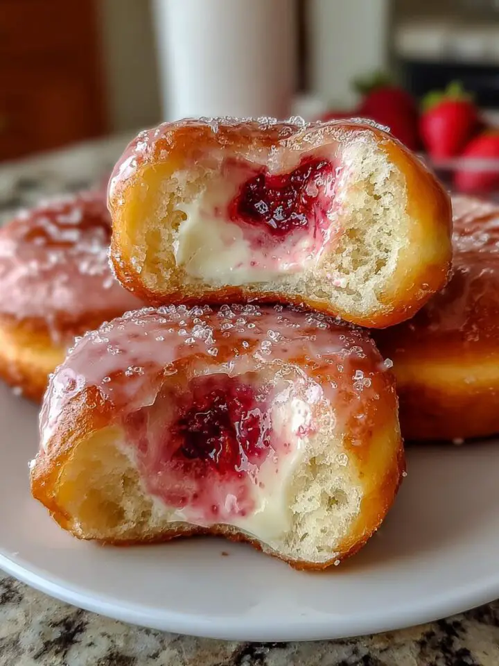 Strawberry Cheesecake Donuts