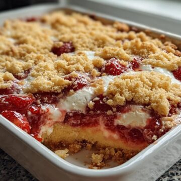Strawberry Cheesecake Dump Cake