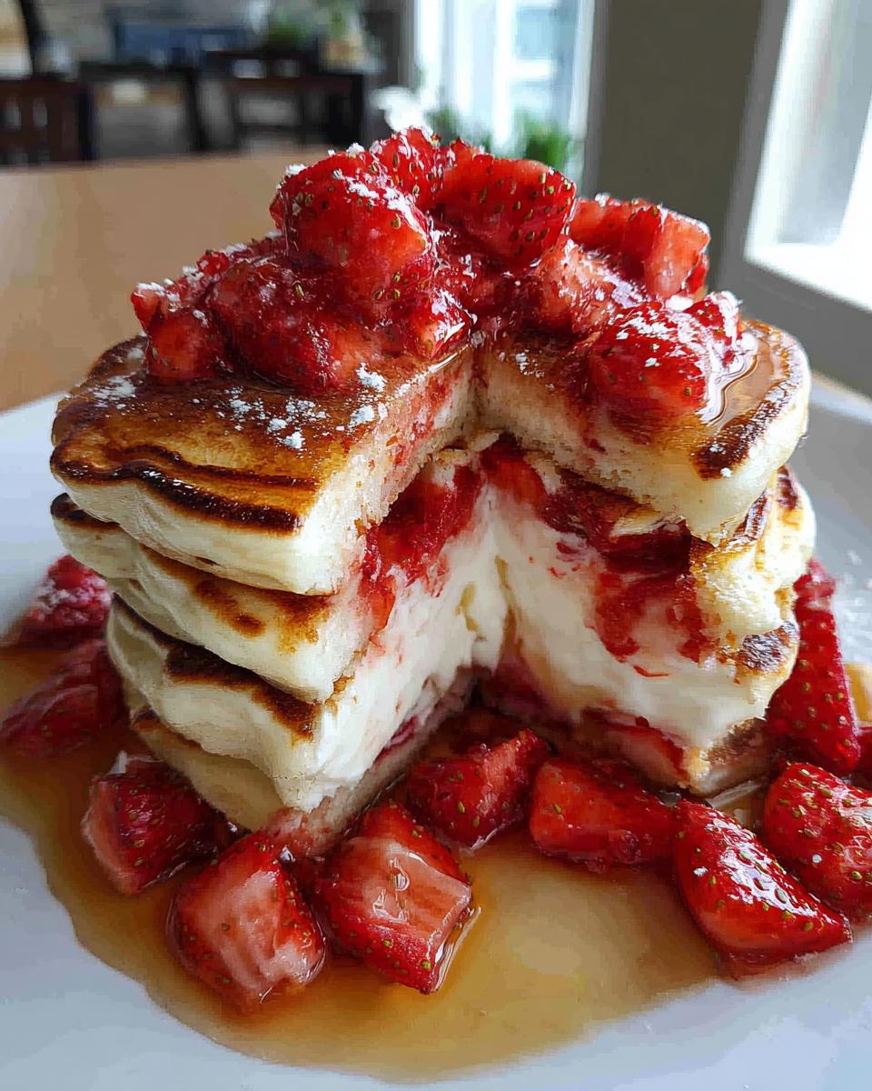 Strawberry Cheesecake Pancakes - detail 2