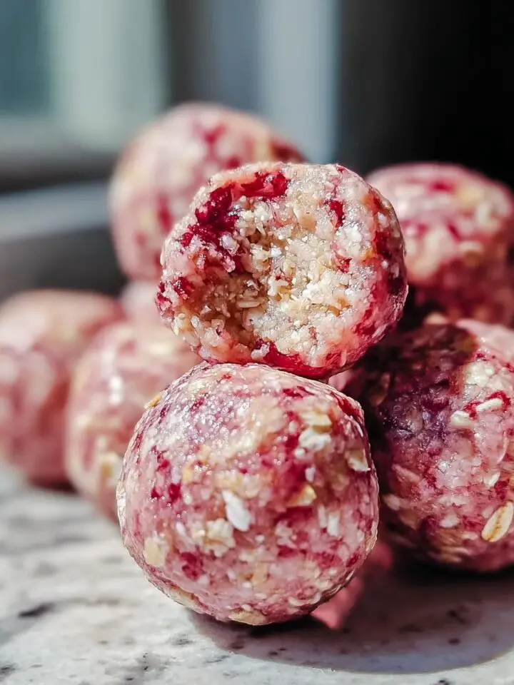 Strawberry Cheesecake Protein Balls
