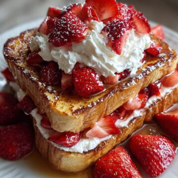 Strawberry Cheesecake Stuffed French Toast