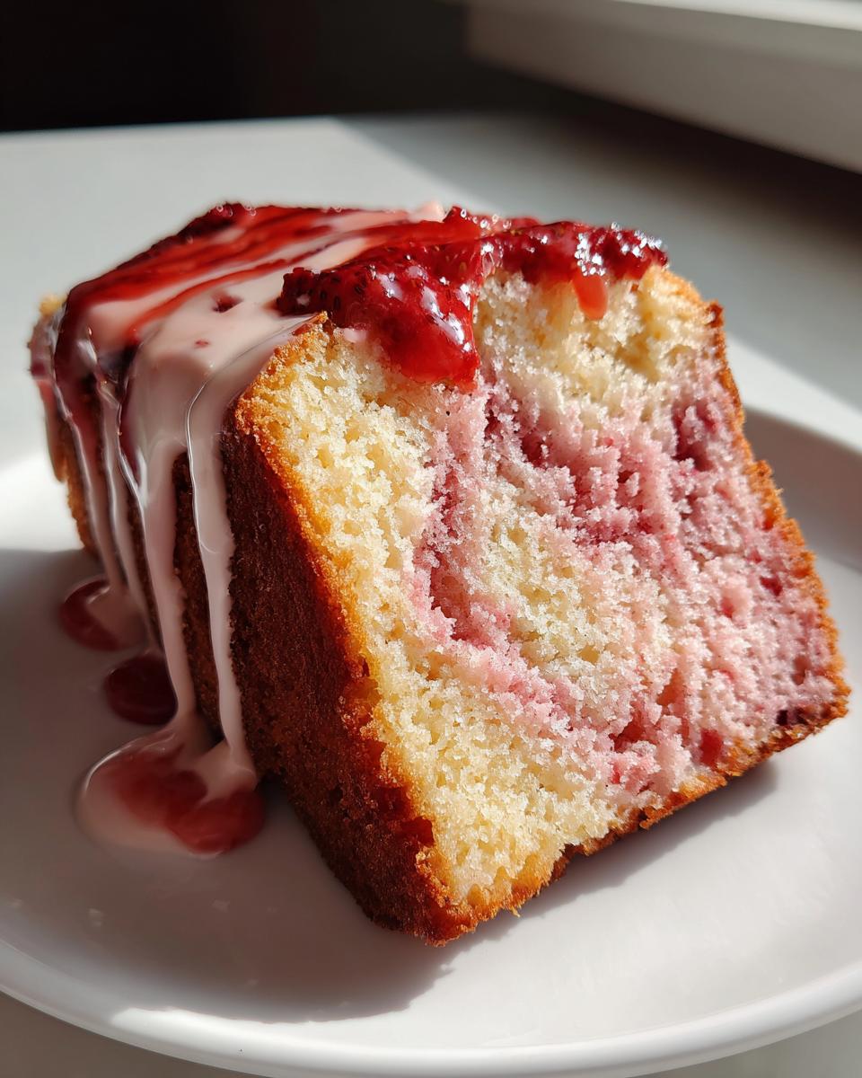 Strawberry Cream Cheese Pound Cake - detail 4