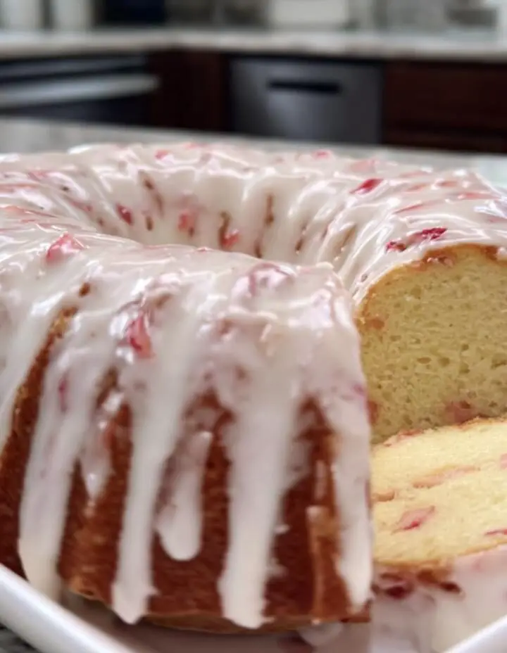 Strawberry Cream Cheese Pound Cake