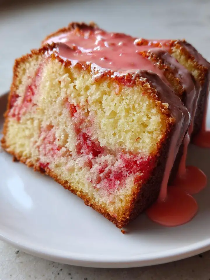 Strawberry Cream Cheese Pound Cake