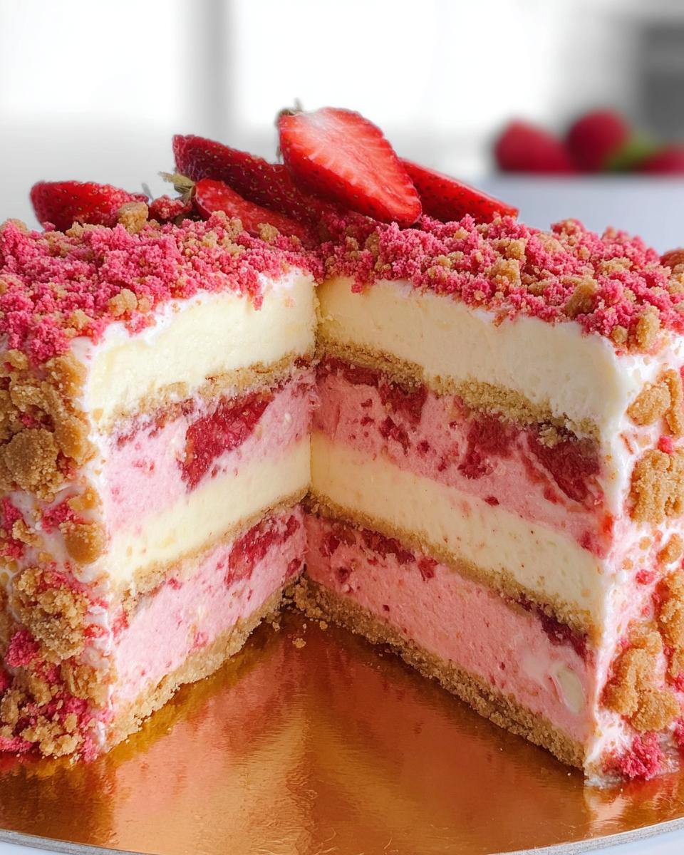 Strawberry Crunch Cake - detail 2