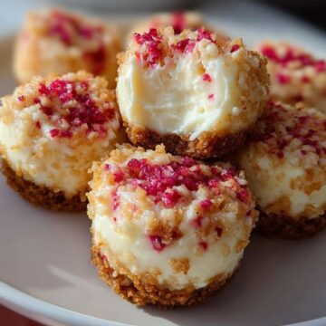 Strawberry Crunch Cheesecake Bites