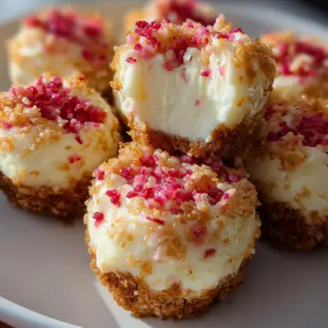 Strawberry Crunch Cheesecake Bites