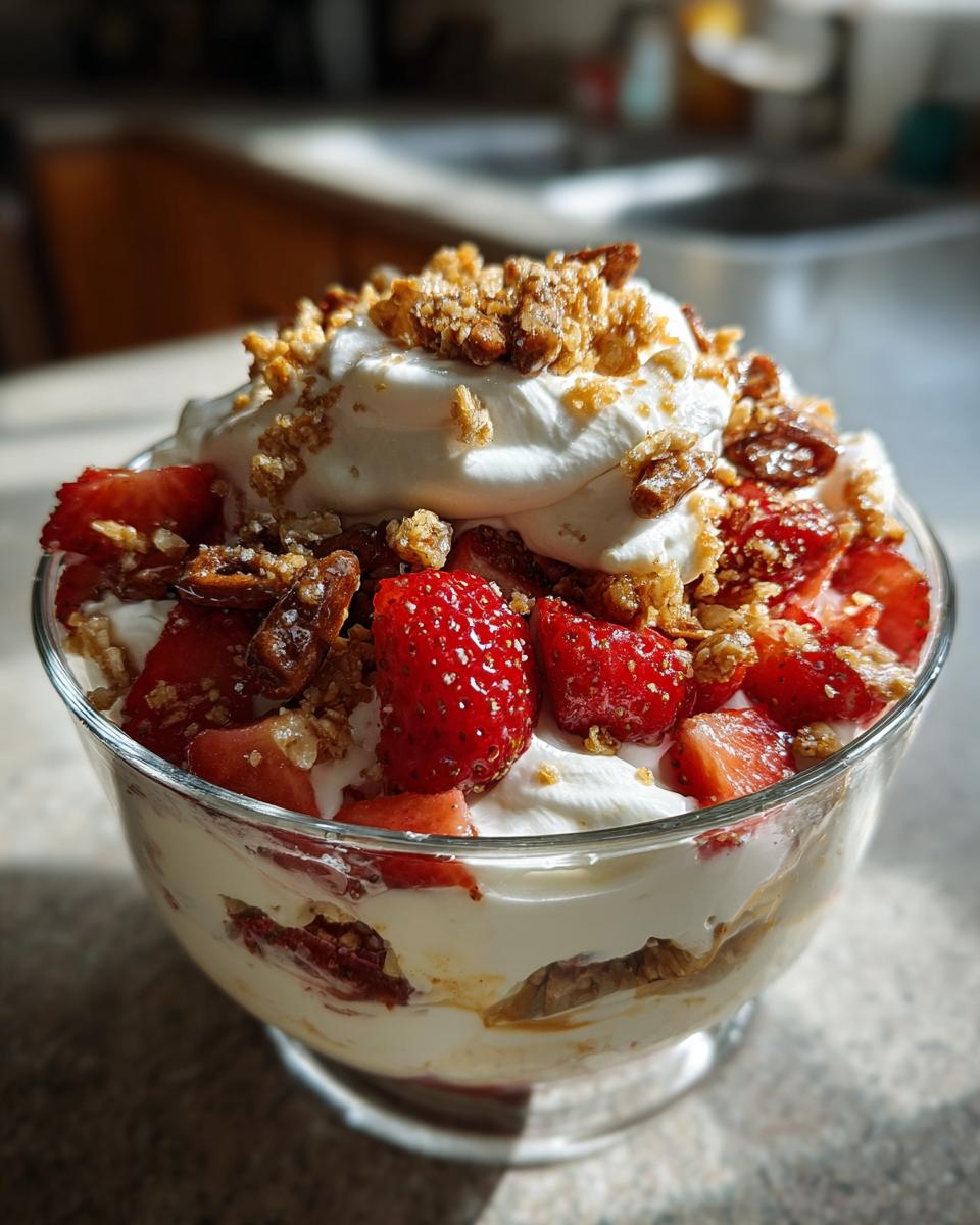 Strawberry Dessert Salad (with Toffee) - detail 1