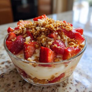 Strawberry Dessert Salad (with Toffee)