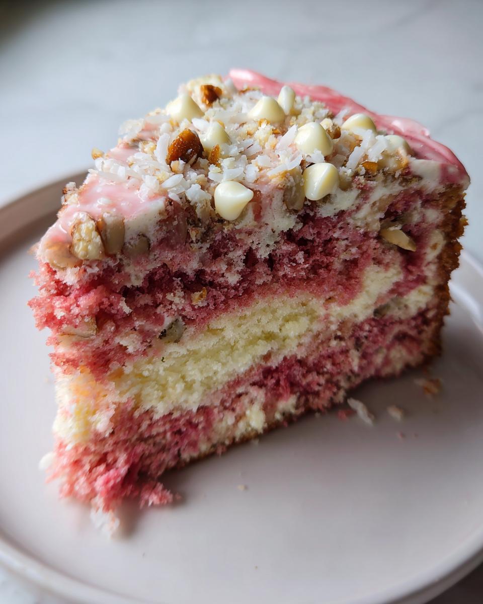 Strawberry Earthquake Cake - detail 2